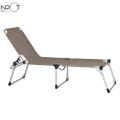 Top Selling Lightweight Folding bed with 4 adjustable position,Three-Legged Sun Lounger Frame Aluminum / Textilene Fabric